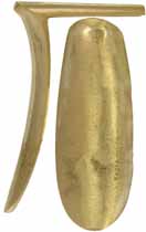 U.S. Model 1814 Buttplate, sand cast brass

Overall length 4-1/4", width 1-5/8", comb 2-1/2"